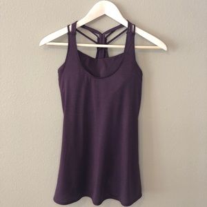 Athleta Tank Top with Built-in Sports Bra- Maroon